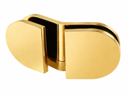 Fixed Bracket - 135 Degree Glass to Glass - PVD Gold